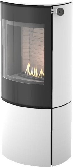 Caro 110 hvit frittstående biopeis med glassdør Caro 110 hvit frittstående biopeis med glassdør