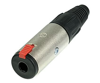 Neutrik Jack Plugg Stereo Hunn, Sølv Finish (3fc6)