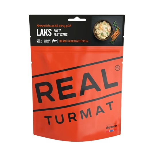 Real Turmat Laks med pasta og fløtesaus Real Turmat Laks med pasta og fløtesaus