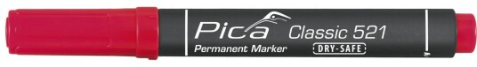 Pica Marker Permanent Tusj Spiss 2 6mm   R??d