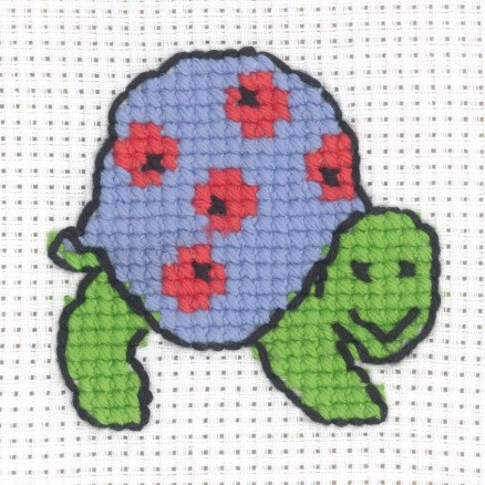 Permin Broderisett Aida Skilpadde 8x8cm