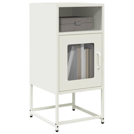  Nattskap Hvit 36x39x78 cm Kaldvalset Stål 8721158372499