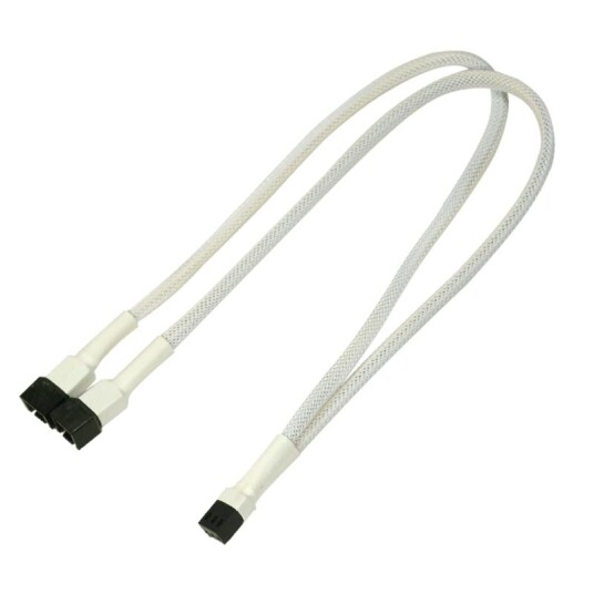 Nanoxia 3-Pin Viftestrømsplitter 30 cm Hvit Nanoxia 3-Pin Viftestrømsplitter 30 cm Hvit