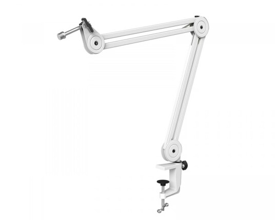 Fifine Boom Arm Stand - Hvit Mikrofonstativ Fifine Boom Arm Stand - Hvit Mikrofonstativ