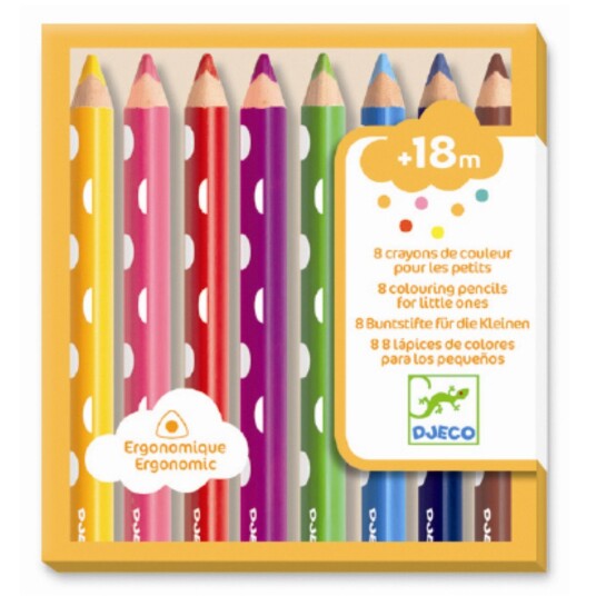 Djeco Baby-fargeblyanter 8 stk. Fra 18 mdr.