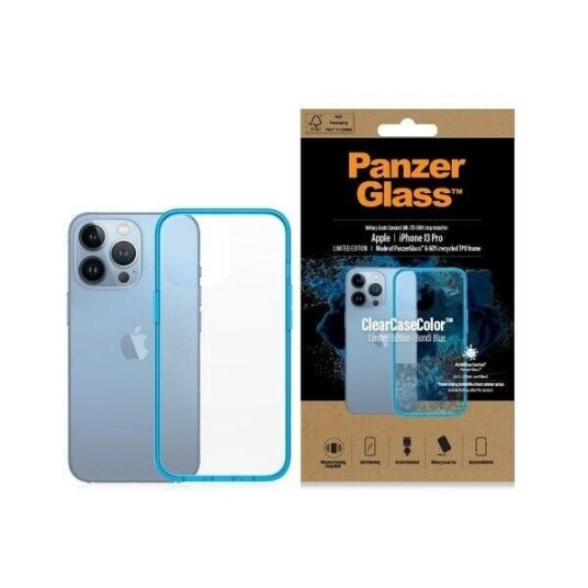 PanzerGlass iPhone 13 Pro Deksel PanzerGlass ClearCase Antibakteriell - Bondi Blue Limited Edition