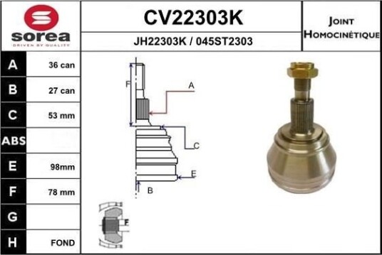 Drivledd EAI CV22303K Drivledd EAI CV22303K