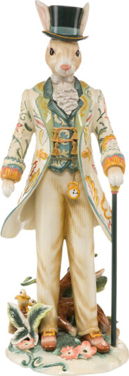 Goebel Fitz & Floyd Dapper gentleman hare med flosshatt