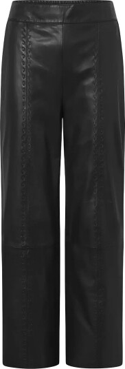 DEPECHE Juliadep Hw Pants Full Length Straight Leg Black XL DEPECHE Juliadep Hw Pants Full Length Straight Leg Black XL