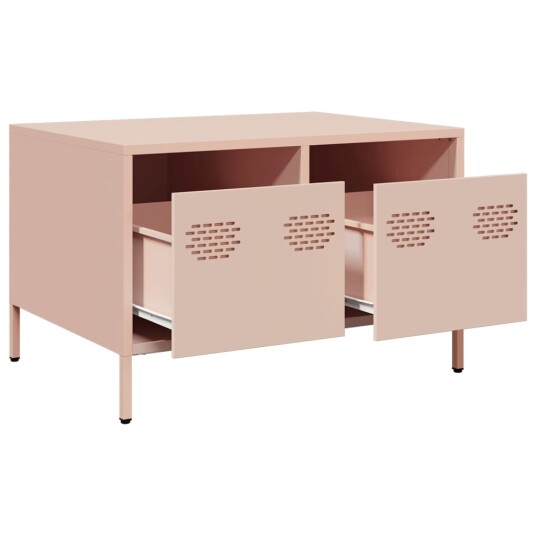 TV-benk rosa 68x50x43,5 cm kaldvalset stål 8721102929960 TV-benk rosa 68x50x43,5 cm kaldvalset stål 8721102929960
