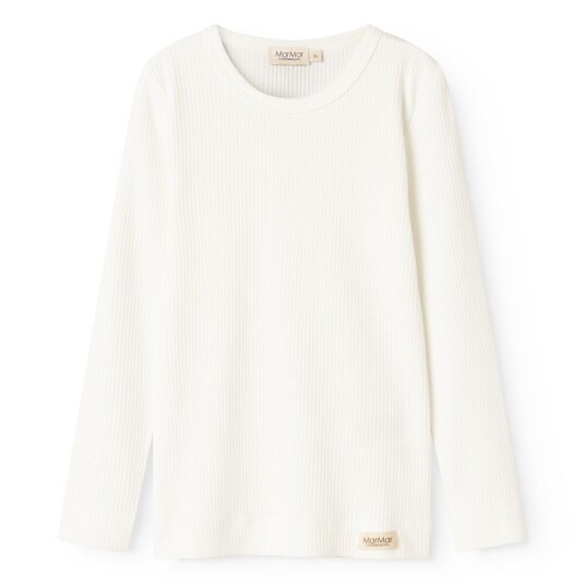 MarMar Modal Gentle White Plain Bluse 2 år/92