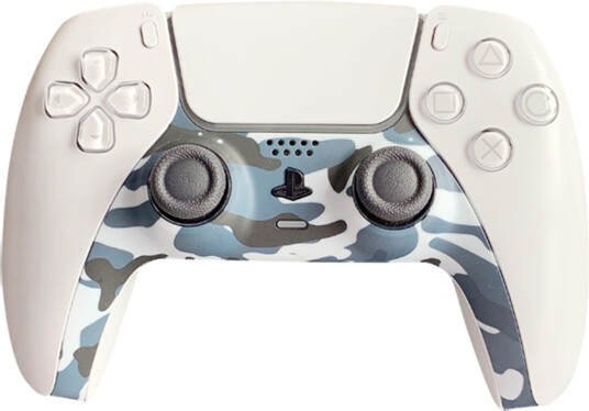 Piranha skall til PS5 kontroller blå camo