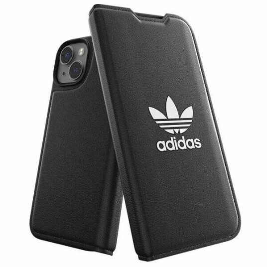 Adidas Booklet Case Basic til iPhone 14/15/13 6,1" Svart/Hvit