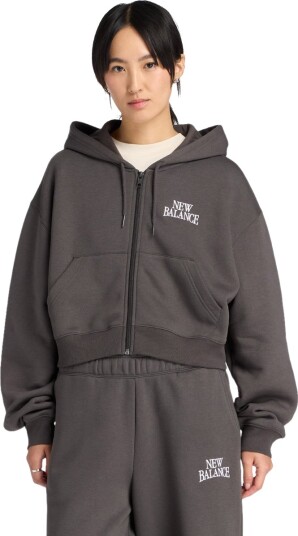 New Balance Linear Heritage Fleece Full Zip Grey L