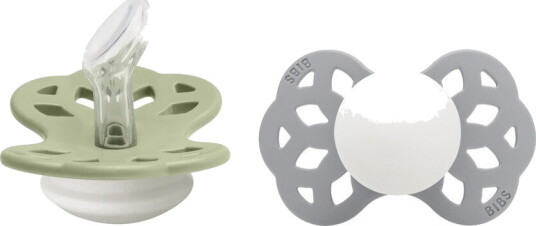 BIBS Pacifier Infinity Anatomical Silicone Sage Glow/Cloud Glow S