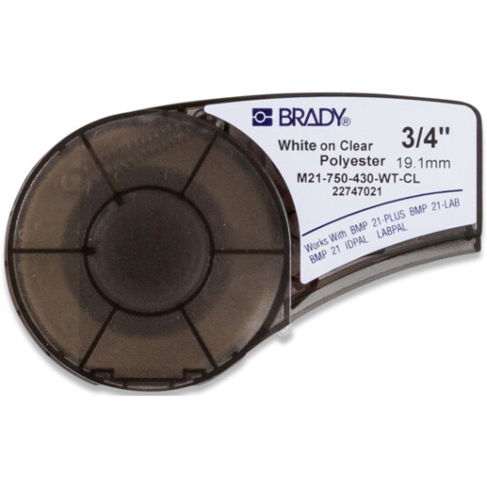 Brady M210 Polyester Tape 19,05 mm Hvit På Klar Brady M210 Polyester Tape 19,05 mm Hvit På Klar