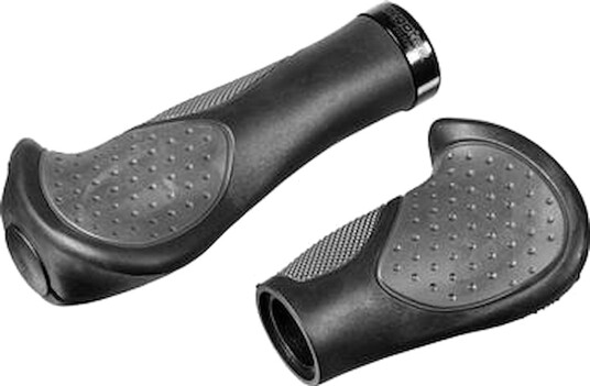 Ergotec Frisco 2 silikon håndtak holker 140/95 mm Ø22,2 mm sort/grå