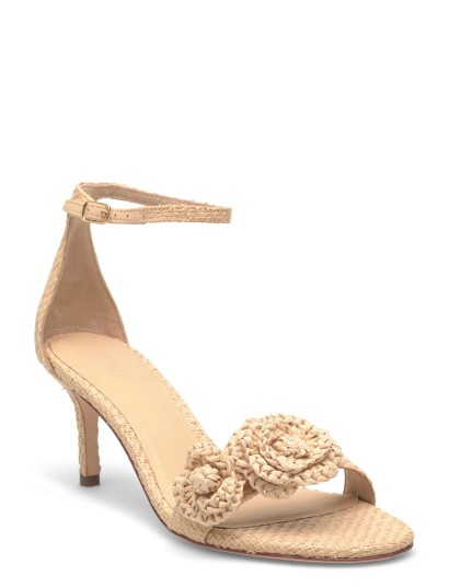 Lauren Ralph Lauren Textured Raffia Allie M Flwr Sn Hes Beige 42