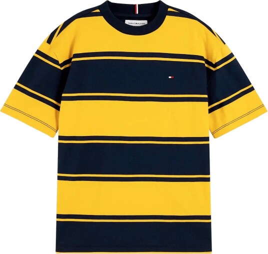 Tommy Hilfiger Essential Stripe Tee Ss Yellow 128