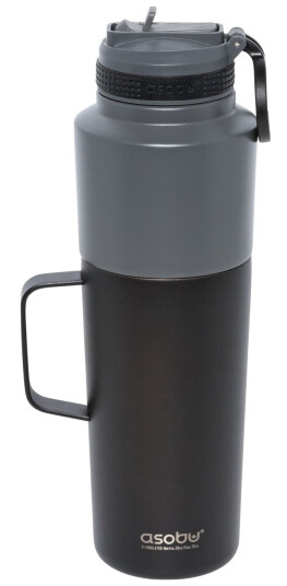 Drinker Asobu Twin Pack Flaske Med Kopp Svart 0,9 L + 0,6 L