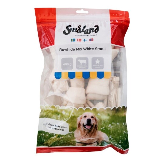 Småland Rawhide White Mix Small 400G