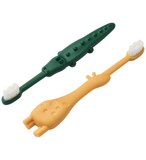 LIEWOOD Yellow Mellow / Garden Green Fabio All Together Toddler Tannbørste