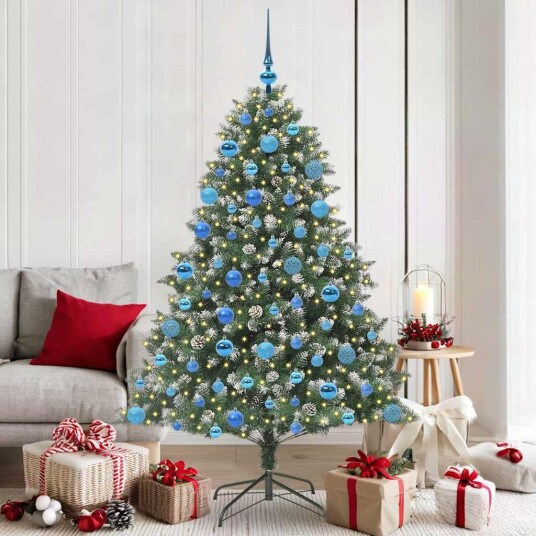  Kunstig juletre grønn 126 x 126 x 180 cm PVC og plast og stål