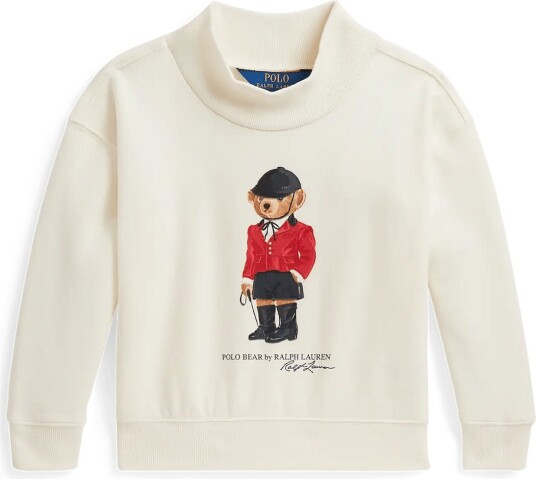 Ralph Lauren Kids Polo Bear Fleece Boxy Sweatshirt CLUBHOUSE CREAM 117 123 Ralph Lauren Kids Polo Bear Fleece Boxy Sweatshirt CLUBHOUSE CREAM 117 123