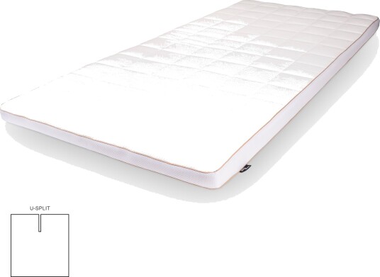 U splitt overmadrass   180x200 cm 5 cm høy   NASA Memory foam   Ergonomisk overmadrass   Borg Living