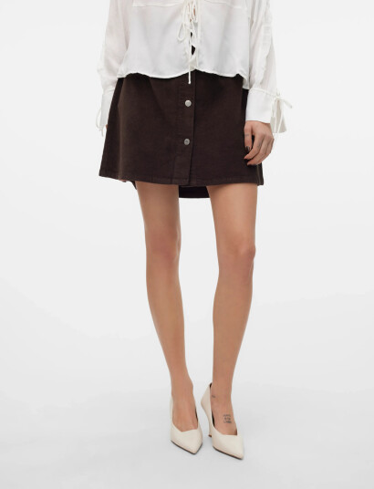 Vero Moda Vmetta Hr Short Cord Skater Skirt Noos - Black - S Vero Moda Vmetta Hr Short Cord Skater Skirt Noos - Black - S