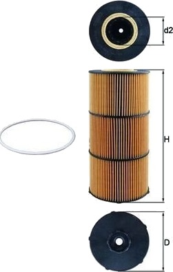 Oljefilter MAHLE ORIGINAL OX 832D Oljefilter MAHLE ORIGINAL OX 832D