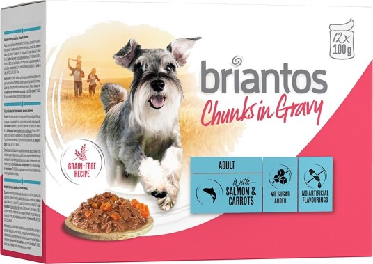 Briantos Våtfôr Chunks I Saus Laks & Gulrøtter 48 X 100 G