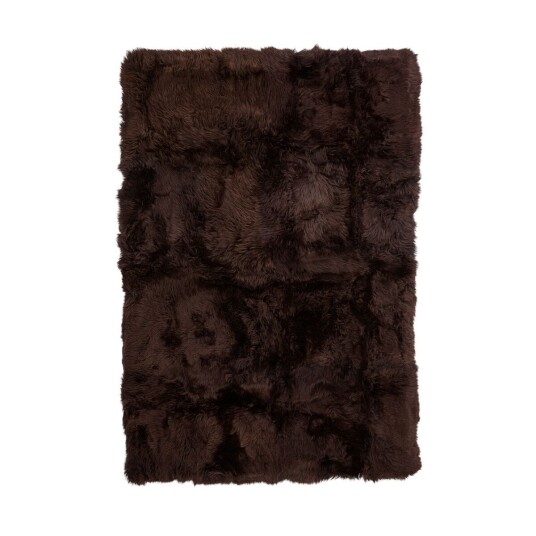 Natures Collection Designergulvteppe Langhåret New Zealand Sjokolade 200x300 cm