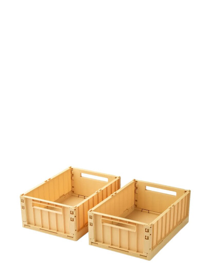 Liewood Weston Storage Box M 2 Pack Yellow One Size Liewood Weston Storage Box M 2 Pack Yellow One Size
