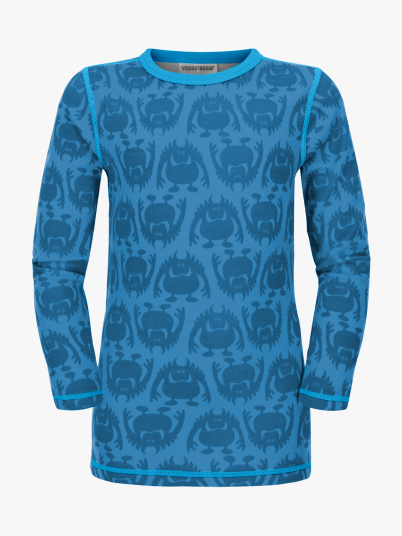 Vossatassar Monsterull Long Sleeve Blå 100