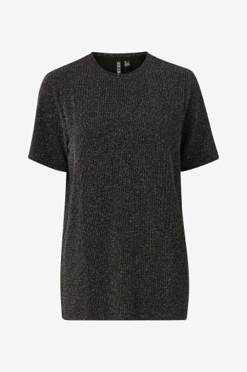 Pieces Topp pcLina SS Oversize Tee Svart