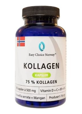 Easy  Choice Kollagen 75% m/ D3 500 mg 90 kapsler