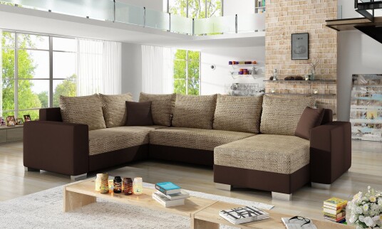Gallicanta Hjørnesovesofa Beige/Brun Gallicanta Hjørnesovesofa Beige/Brun