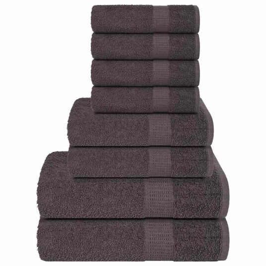 8 delers håndklesett FROGN antrasitt 360 gsm 8 delers håndklesett FROGN antrasitt 360 gsm
