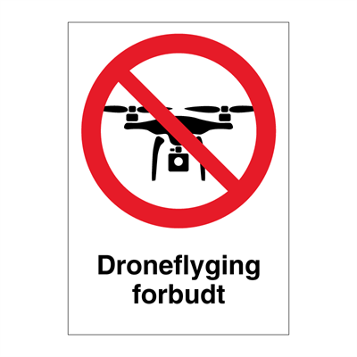 Jo Safety Droneflyging forbudt skilt i refleks aluminium A4 Forbudsskilt 6308046RAA4 Jo Safety Droneflyging forbudt skilt i refleks aluminium A4 Forbudsskilt 6308046RAA4