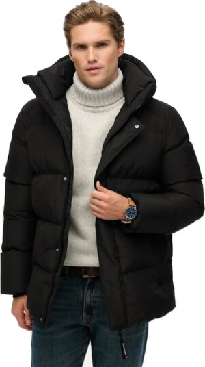 Superdry Hooded 5 Baffle Sports Puffer Black Xl Vinterjakker