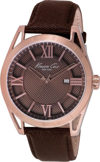Kenneth Cole Herreklokke IKC8073 Brun/Lær Ø44 mm