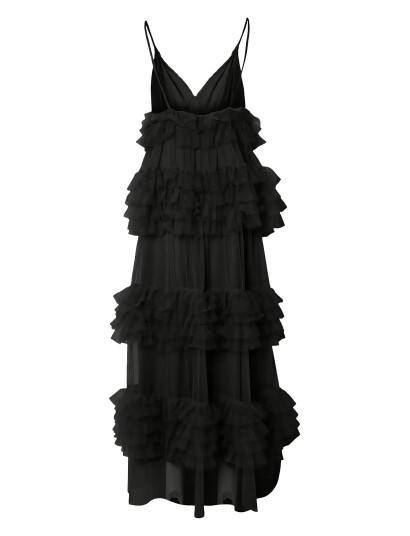 YAS Yaslorraine Strap Maxi Tulle Dress - D2D - Black - L YAS Yaslorraine Strap Maxi Tulle Dress - D2D - Black - L