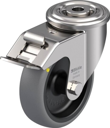 Blickle 853609 Lexr-Tpa 102G-Fi-Els Styrehjul Med Brems, Hjuldiameter 100 Mm, Bæreevne (Maks.) 70 Kg, 1 Stk