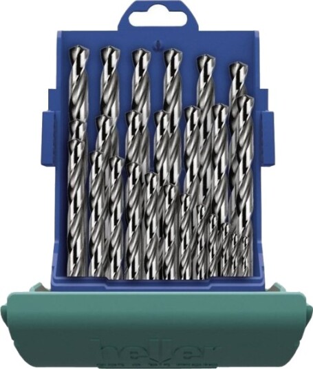 Heller 21961 Spirals Bor Til Metall-Sett 7 Hss, 19 Deler: 1 - 8,5 Mm