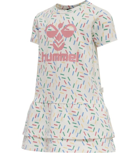 Hummel Kjole hmlAurora Marshmallow 1½ år 86 Kjole Flerfarget Hvit