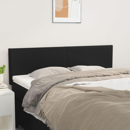 Hodegavler 2 stk svart 72x5x78/88 cm kunstlær