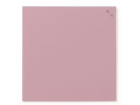 Magnetisk glastavle 45 x 45 cm lys pink