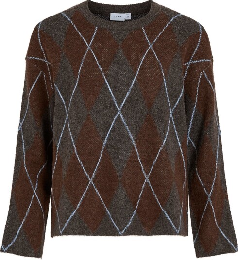 Vila Viargyle L/S Knit Top/Bfs/Spi DARK GREY MELANGE XXL