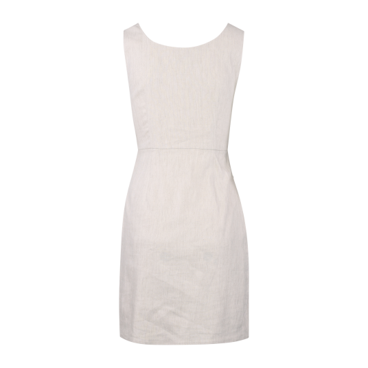 Other Brand Nikoline Dress Light Sand S Cut out linen dress